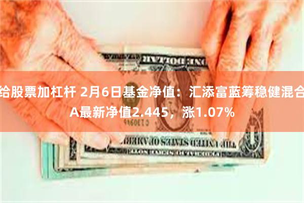 给股票加杠杆 2月6日基金净值：汇添富蓝筹稳健混合A最新净值2.445，涨1.07%