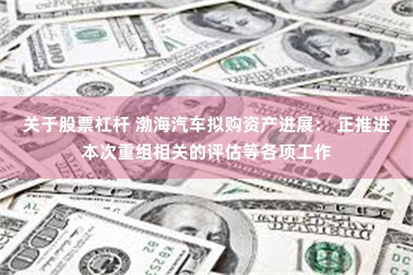 关于股票杠杆 渤海汽车拟购资产进展： 正推进本次重组相关的评估等各项工作