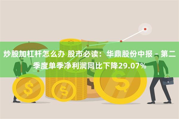 炒股加杠杆怎么办 股市必读：华鼎股份中报 - 第二季度单季净利润同比下降29.07%