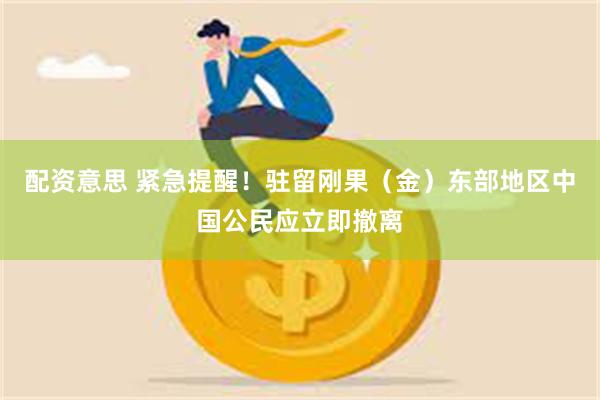 配资意思 紧急提醒！驻留刚果（金）东部地区中国公民应立即撤离